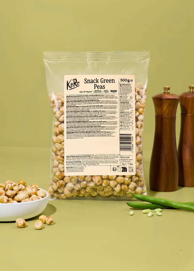 KoRo Snack Erbsen mit Salz und Pfeffer | 500 g – Produktbild 2 von 5