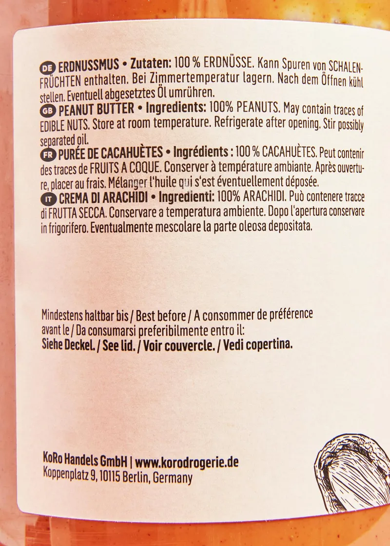 KoRo Erdnussmus 6 x 1 kg – Produktbild 5 von 5