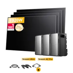 EcoFlow EcoFlow Stream Ultra, All-in-One Speicher für Balkonkraftwerke, mit 4 x 480Wp Sunpro BC Bifazial Full Black Solarmodul, by Powerness - Stream Ultra + 2 x Stream AC Pro | 5760Wh / ohne Zubehör / Selbstabholung – Produktbild 1 von 1