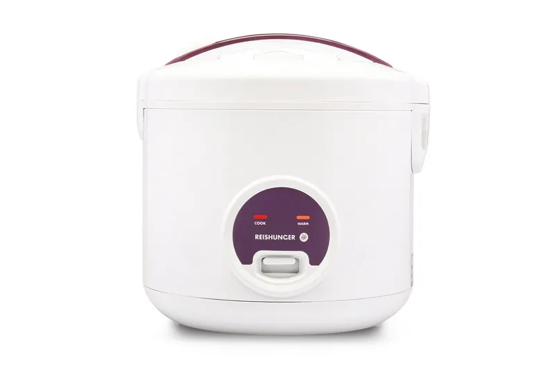 Reishunger Reishunger Reiskocher Groß – 1,8 L – mit Keramikbeschichtung – bis zu 10 Portionen, 700,00 W, Mit Dampfgarfunktion & Warmhaltefunktion, Weiß, – Produktbild 1 von 5
