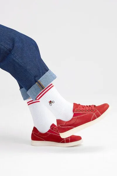 Natural Vibes Natural Vibes Fahrrad Socken Bio GOTS | Tennissocken | Crew Socken| Herren Damen Socken – Produktbild 2 von 4