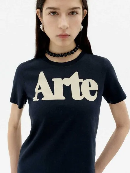 thinking mu thinking mu Arte Ida - Damen T-Shirt aus Bio-Baumwolle, Navy (blau), – Produktbild 4 von 4