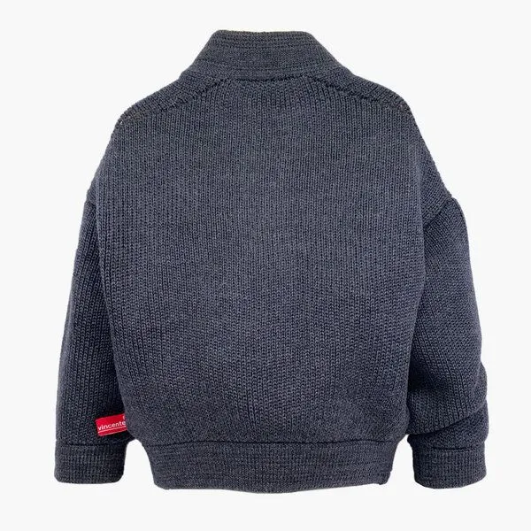 vincente vincente gestrickte Bomberjacke, Grau, – Produktbild 3 von 4