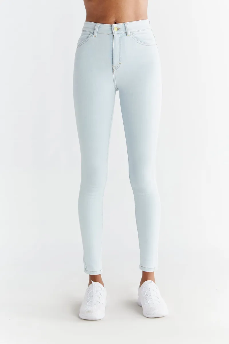 Evermind Evermind Damen vegan Jeans Skinny Fit Eisblau, Extra hellblau, – Produktbild 1 von 2
