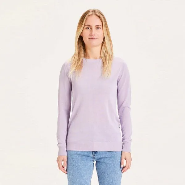 KnowledgeCotton Apparel KnowledgeCotton Apparel Basic Pullover MYRTHE aus Tencel, Lila (pastel lilac), – Produktbild 1 von 3