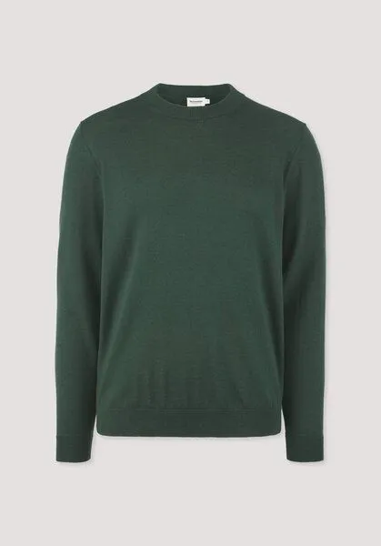 hessnatur hessnatur Pullover Regular aus reiner Bio-Merinowolle, Wacholdergrün, – Produktbild 4 von 4