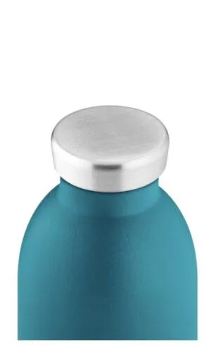 24bottles 24bottles 0,33l Thermosflasche - verschiedene Muster, Atlantic bay (blau), – Produktbild 1 von 2