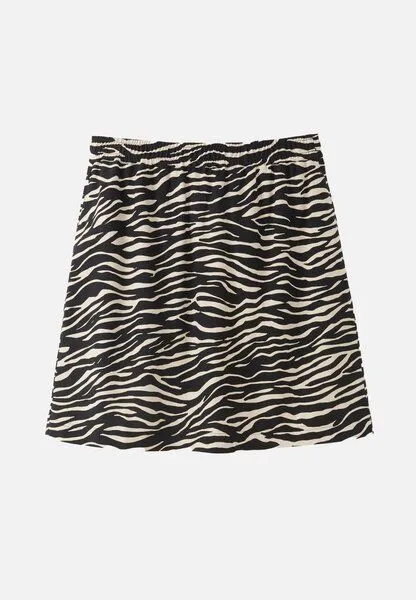 recolution Damen Rock aus LENZING ECOVERO Viskose - ZEDOARY ZEBRA - recolution, Black (schwarz), – Produktbild 1 von 4