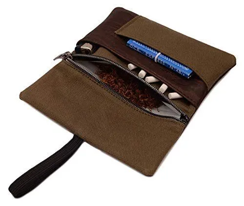 Simaru Simaru Stabile und wasserfeste Tabaktasche "BARREIRO" aus Kork und feinem Oxfordstoff., Natural, – Produktbild 5 von 8