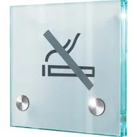 SignSystems SignSystems Türschild "Cristallo" 10 x 10 cm, 2 Halter, Ø 13 mm – Produktbild 1 von 1