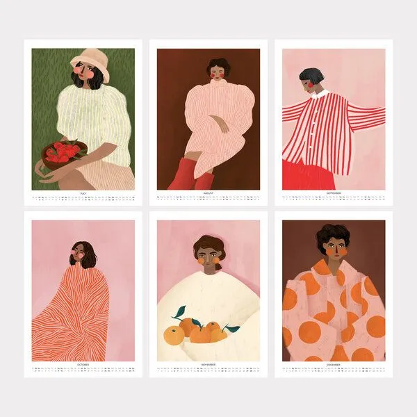 Photocircle Photocircle Modern Muse Wandkalender 2027 – Feminine Fashion Illustrationen & moderne Kunst – Produktbild 2 von 4