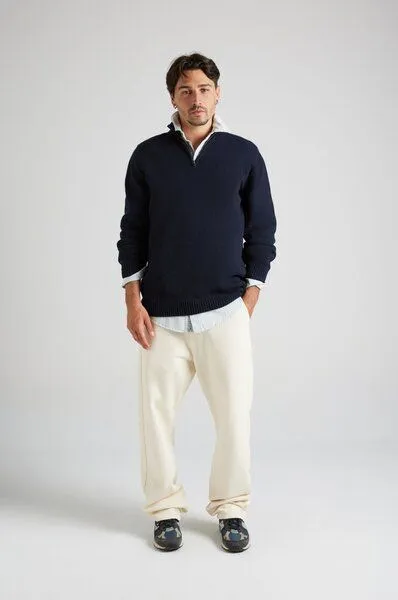 Trendsplant Trendsplant Bernia Quarter Zip Knit Ocean Blue, Blau, – Produktbild 4 von 4