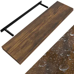 Casaria® Wandregal Schweberegal 90cm Eiche dunkel + Halterung – Produktbild 1 von 1