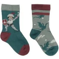 Walkiddy Baby Socken Bio-Baumwolle Castle Life Grün Walkiddy, GOTS-zertifizierte Babysocken, vegan, weiche Strümpfe für empfindliche Babyfüße, nachhaltige Basic-Socken für jeden Tag – Produktbild 1 von 1
