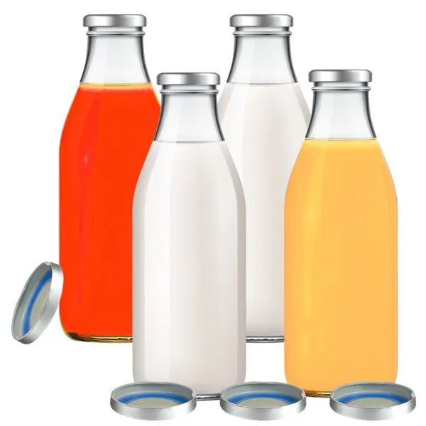 mikken mikken 4er Set Milchflasche 1000 ml mit Ersatzdeckel Blueseal – Produktbild 2 von 4