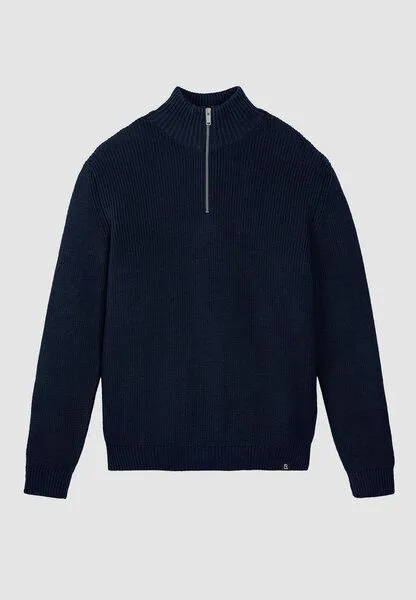 recolution Herren Strickpullover aus Bio-Baumwolle - HELANTIUM - recolution, Dark navy (blau), – Produktbild 1 von 4