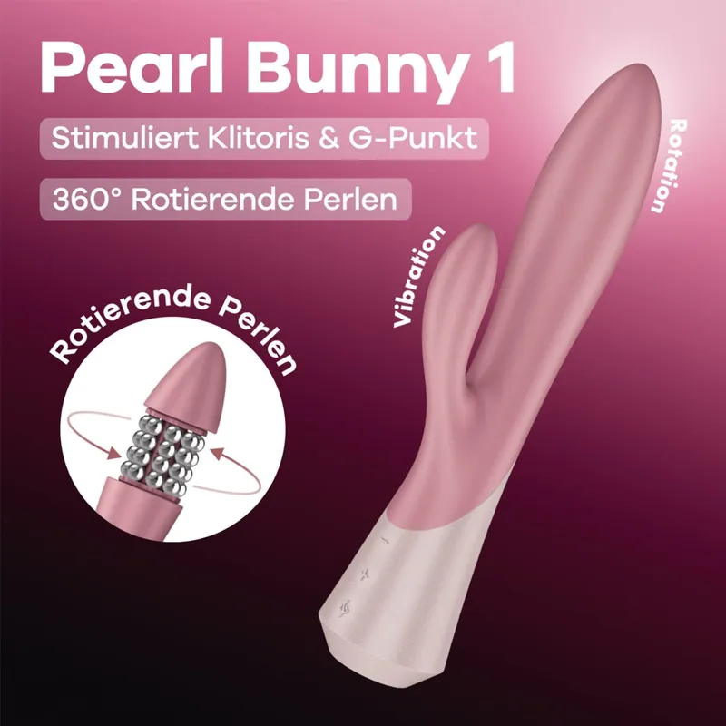 Satisfyer Satisfyer Pearl Bunny 1, 22 cm, Rosa, – Produktbild 1 von 1
