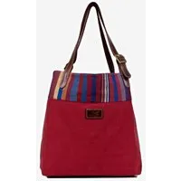 Dragolina Dragolina Shopper Miss Eve mit Webstoff der Pwo Karen, Terracotta (rot), – Produktbild 1 von 1
