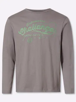 Catamaran Langarmshirt grau-eucalyptus-bedruckt – Produktbild 1 von 1