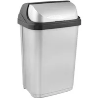 Keeeper keeeper Abfalleimer "Rasmus" mit Schiebedeckel, 25 l, silber – Produktbild 1 von 1