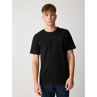 KnowledgeCotton Apparel KnowledgeCotton Apparel T-Shirt LOKE Badge aus Bio-Baumwolle - ROC/GOTS/Vegan, Schwarz (black) jet, – Produktbild 1 von 1