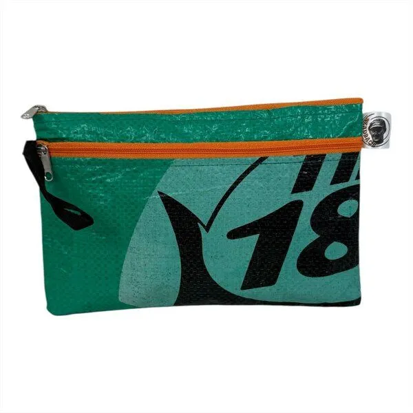 Beadbags Beadbags Federmäppchen / Kosmetiktasche Ri74 recycelter Reissack, Dunkelgrün, – Produktbild 1 von 4