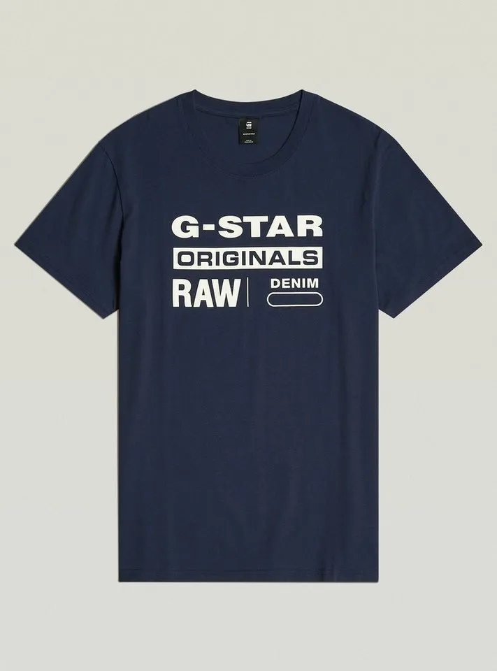 G-Star G-Star T-Shirt Graphic 8 T-Shirt, Blau, – Produktbild 3 von 5