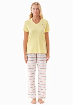 ORGANICATION ORGANICATION Damen vegan Pyjama Set Trinnity Gelb – Produktbild 1 von 1