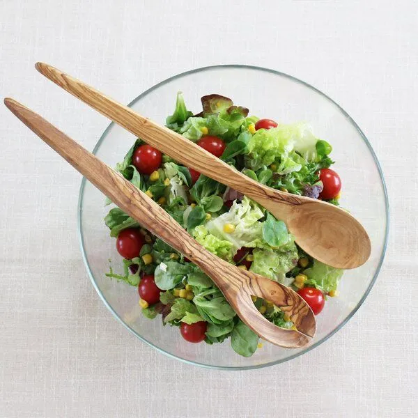 Mitienda Shop Mitienda Shop Salatbesteck Spitz aus Olivenholz – Produktbild 2 von 4