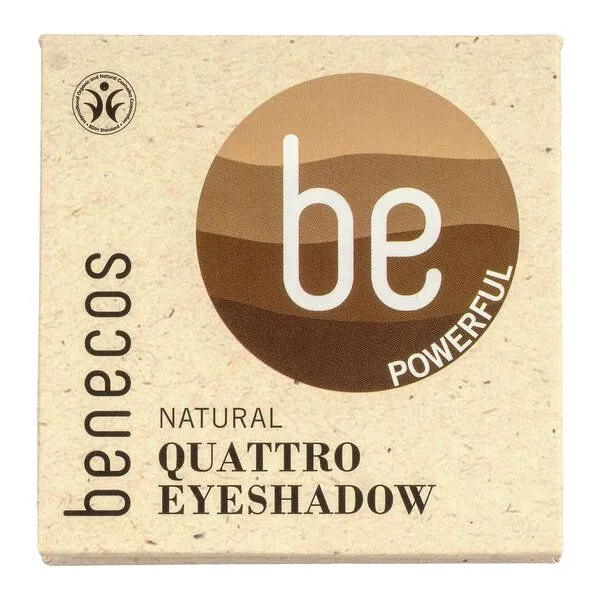 Benecos Benecos Naturkosmetik - Quattro Eyeshadow Palette, Coffee & cream, – Produktbild 2 von 4