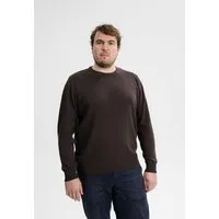 MELA MELA Feinstrick Pullover Style HIMAL aus 100% Bio-Baumwolle, Dunkelbraun, – Produktbild 1 von 1
