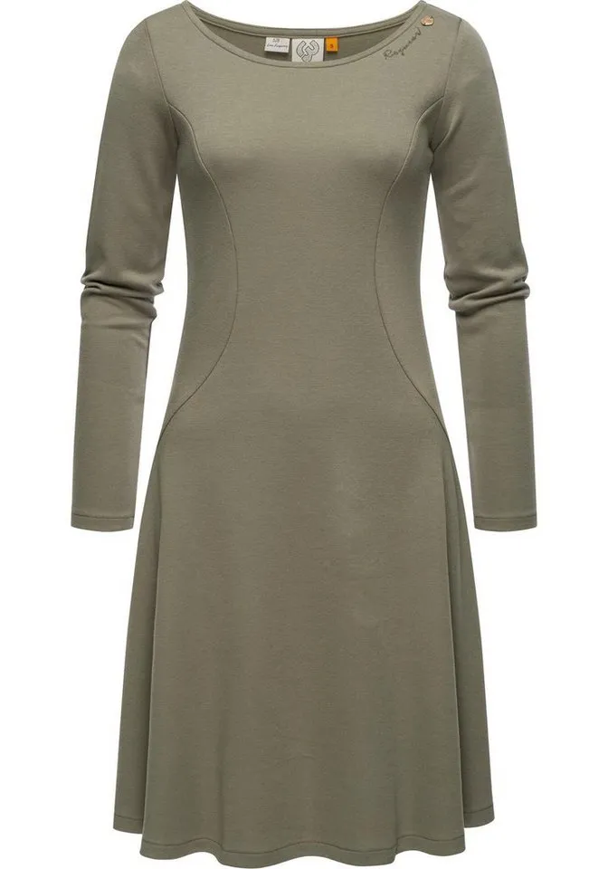 ragwear ragwear A-Linien-Kleid Appero Stylisches Langarm-Kleid für den Winter, Grün, – Produktbild 1 von 3
