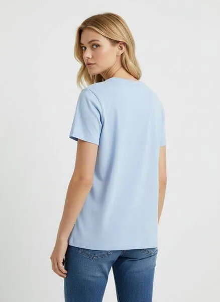 UNIPOLAR UNIPOLAR Basic T-Shirt Modell: Music, Blue soul (blau), – Produktbild 2 von 2
