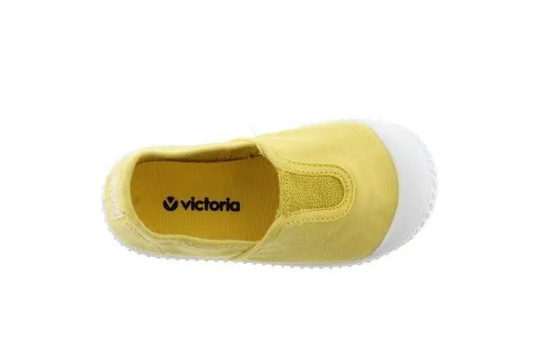 Victoria Victoria vegane Kinder-Schlüpfsneaker – Camping de Lona, Maiz (gelb), – Produktbild 4 von 4