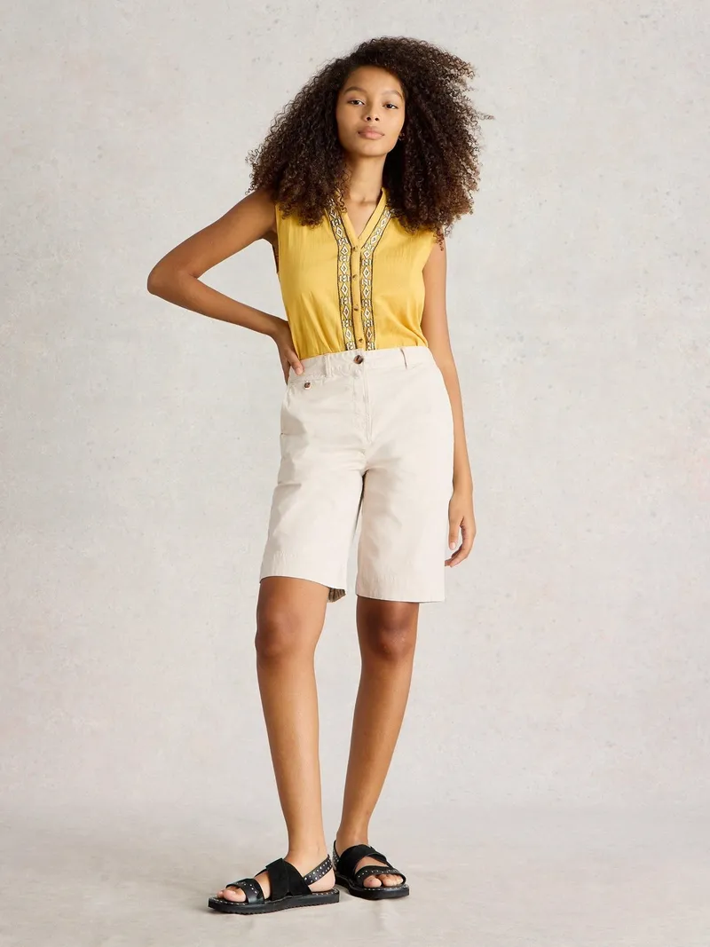White Stuff Shorts Hayley aus Bio-Baumwolle - 52/R, Naturweiß, – Produktbild 2 von 4