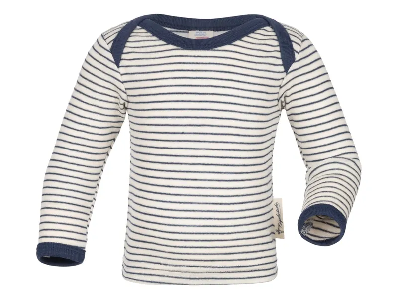 Engel natur Engel Natur Schlupfhemd Langarm Wolle Seide natur-marine geringelt Gr.62/68, Blau, – Produktbild 1 von 1