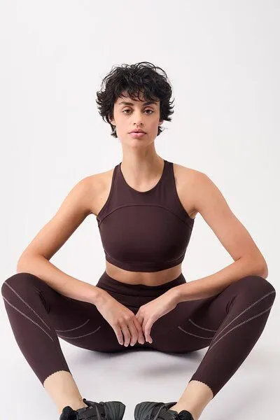 mandala Mandala High Neck Bra, Ganache (braun), – Produktbild 3 von 4