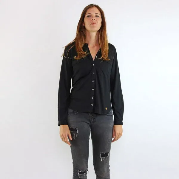 Gary Mash GARY MASH Bluse Portland aus Modal®-Mix, Schwarz, – Produktbild 2 von 4
