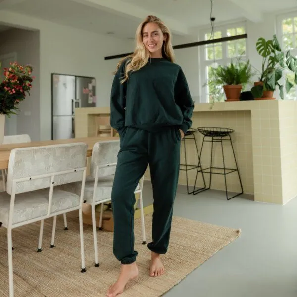 NORDLICHT NORDLICHT Damen Sweathose aus 100% Baumwolle NOVA, Waldgrün (grün), – Produktbild 1 von 4