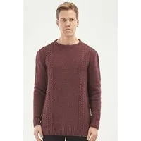 ORGANICATION ORGANICATION Pullover aus Bio-Merinowolle und Bio-Baumwolle, Wine, – Produktbild 1 von 1