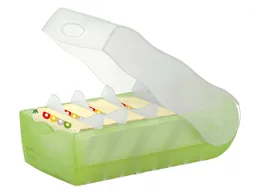 HAN HAN Karteikartenbox "CROCO" DIN A7 quer, mit 100 Karten, transluzent-grün – Produktbild 1 von 1