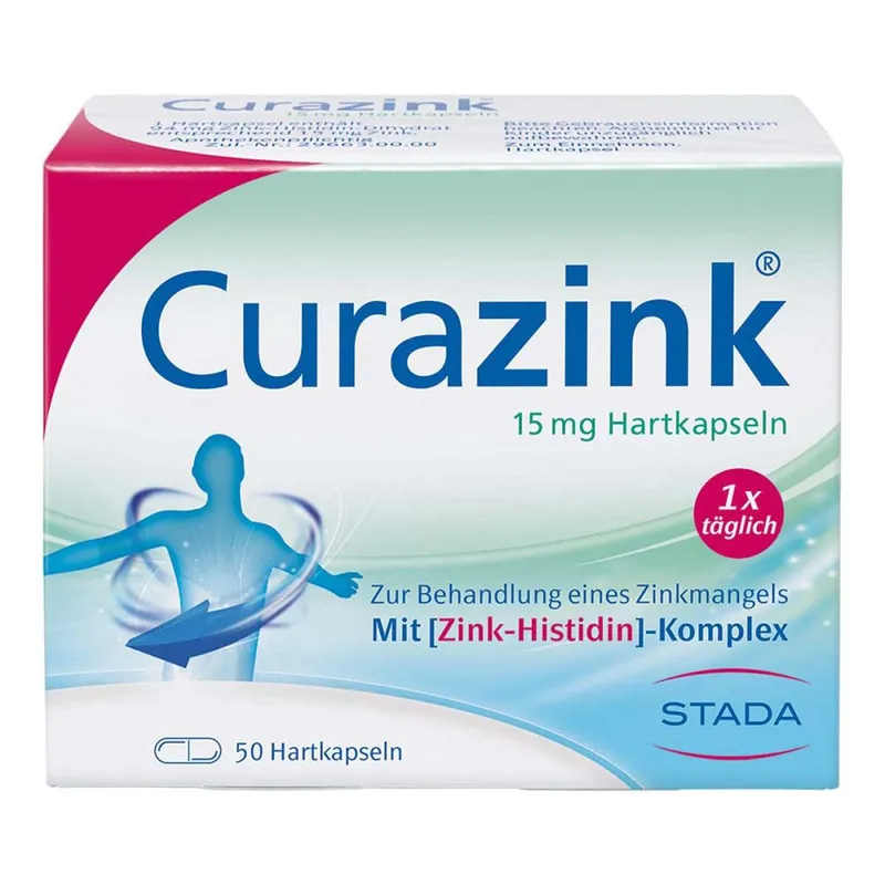 Curazink Curazink 15 mg Hartkapseln gegen Zinkmangel – Produktbild 2 von 2