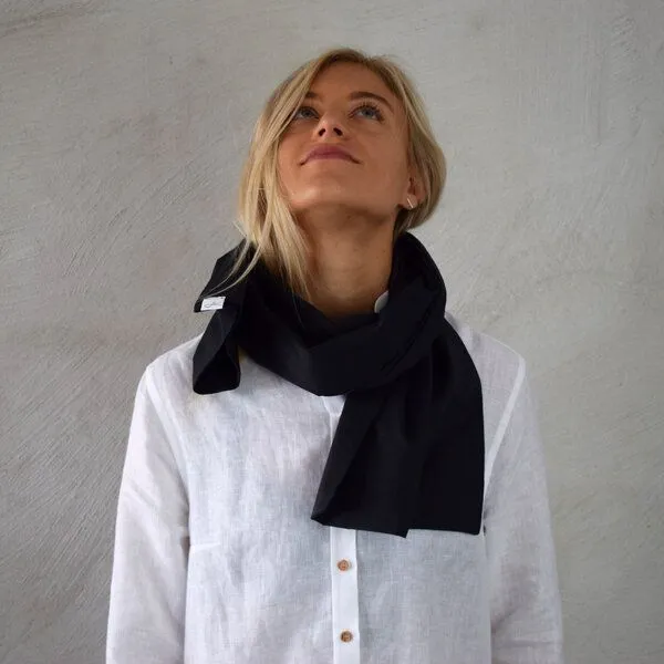 Lou-i Lou-i Schal schwarz für Damen Made in Germany Feinste Bio Baumwolle – Produktbild 1 von 4