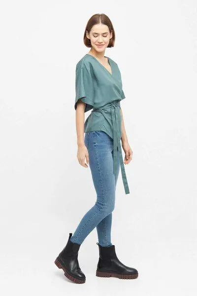 WiDDA berlin WiDDA berlin türkise Kimonobluse aus Tencel – Produktbild 3 von 3