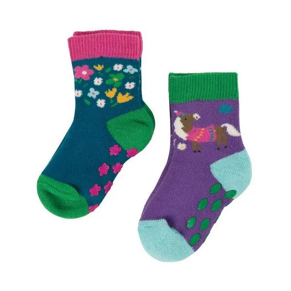 Frugi Frugi Stoppersocken Pferd 2er Set Grippy Socks 2 Pack Horse – Produktbild 1 von 2