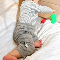 OrganicEra Baby-Hose mit Gummiband 'OrganicEra' aus Bio-Baumwolle, Grau, – Produktbild 1 von 1