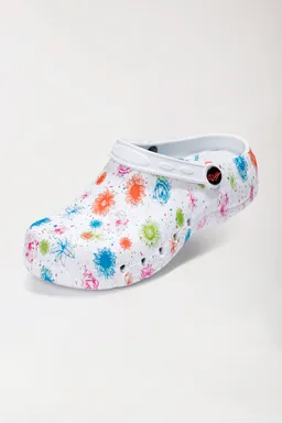 BERUFSBEKLEIDUNG Unisex Berufsclog, weiß/bunt - Berufsbekleidung.de – Produktbild 1 von 1
