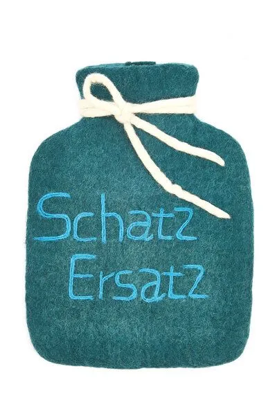 short'n'pietz short'n'pietz Wärmflaschenbezug handgefilzt, Petrol-türkis, – Produktbild 1 von 1