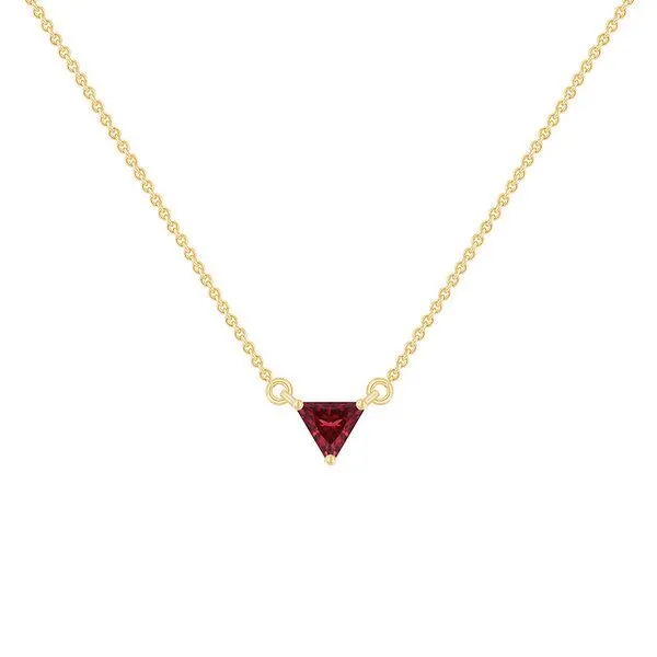 Eppi Eppi Minimalistische Kette mit Granat Modu, Gelb, – Produktbild 1 von 4