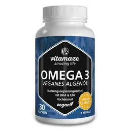 vitamaze Omega-3 Vegan Algenöl Hochdosiert Kapseln – Produktbild 1 von 1